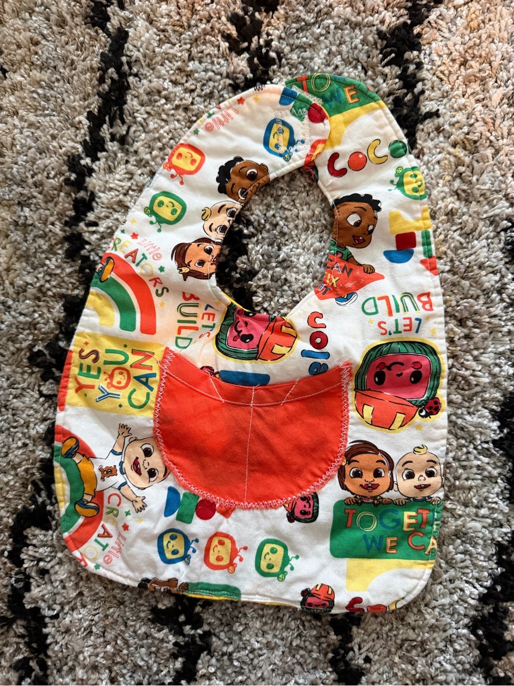Custom bib cocomelon handmade